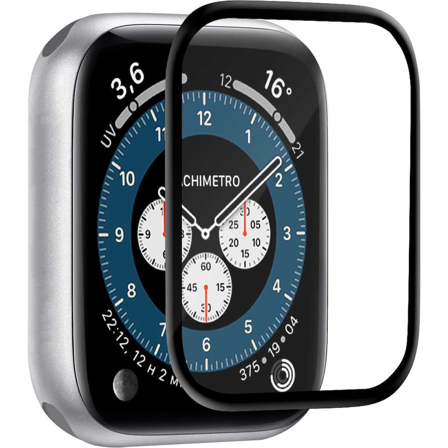 Immagine per Puro Vetro Temperato 'Full Edge' per Apple Watch  serie 4-5-6-SE 20/22 44mm Nero da DIMOStore
