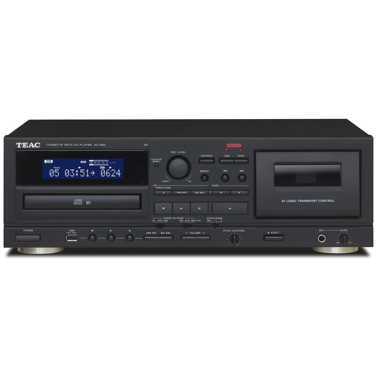 Immagine per Registratore cassette più lettore CD Teac AD-850  colore nero da DIMOStore