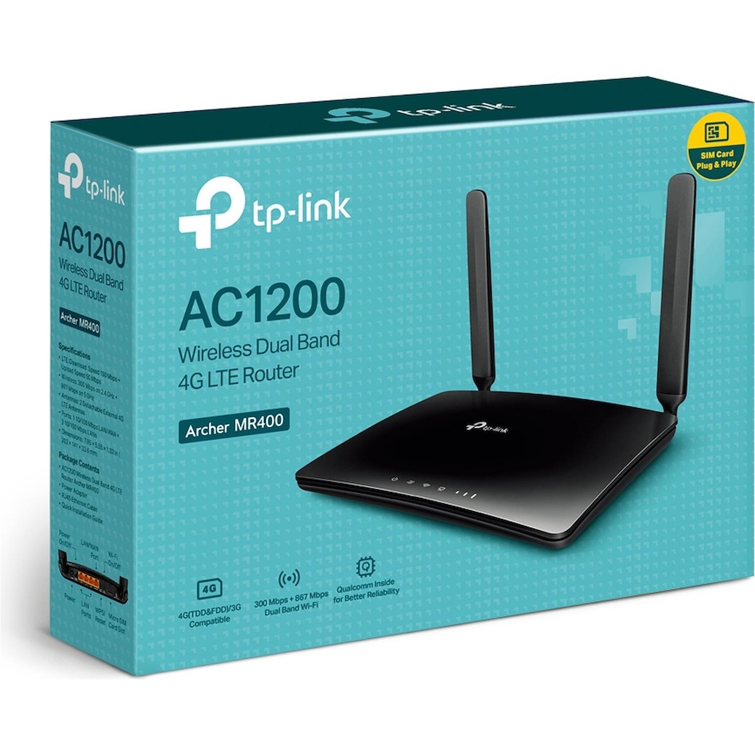 Immagine per Router TP-Link AC1200 4G LTE Wi-Fi dual band      MR400 V3 da DIMOStore