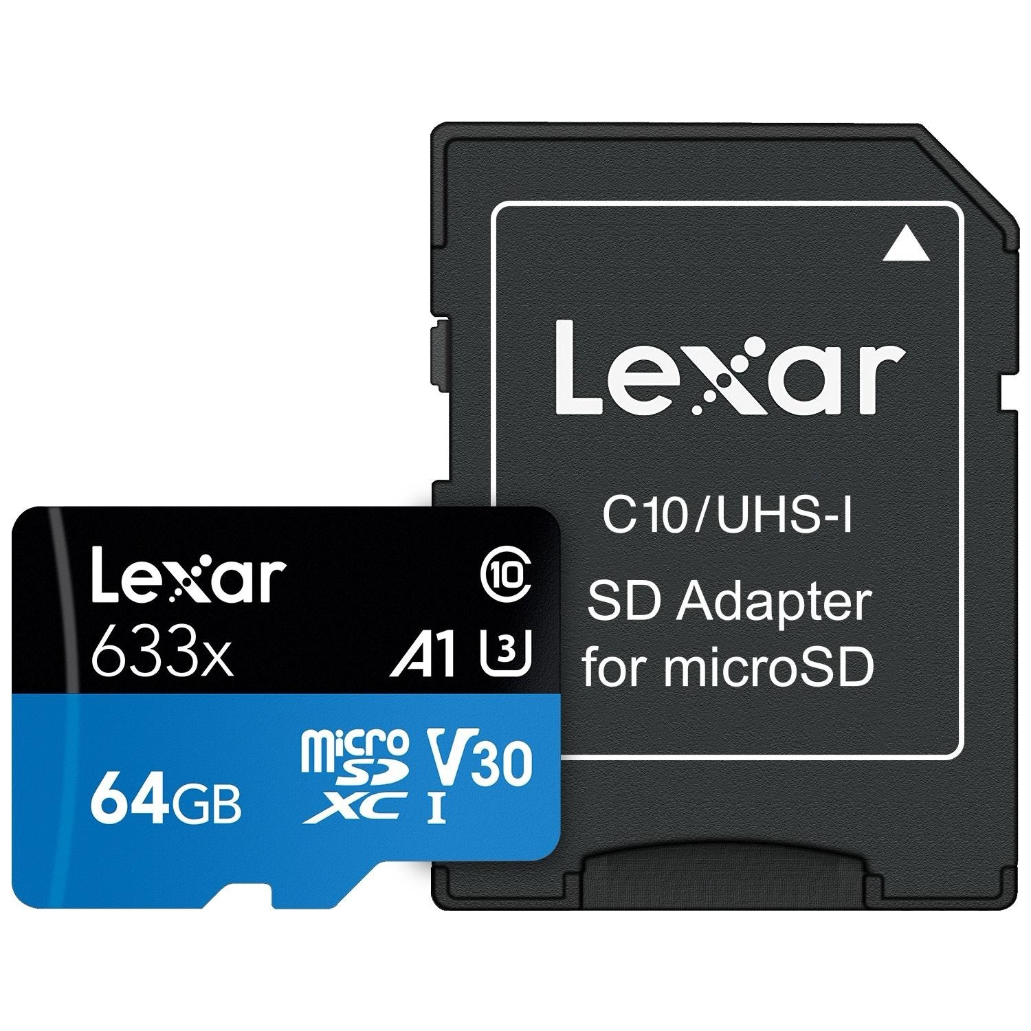 Immagine per SD Micro Lexar 633x 64GB con adattatore da DIMOStore