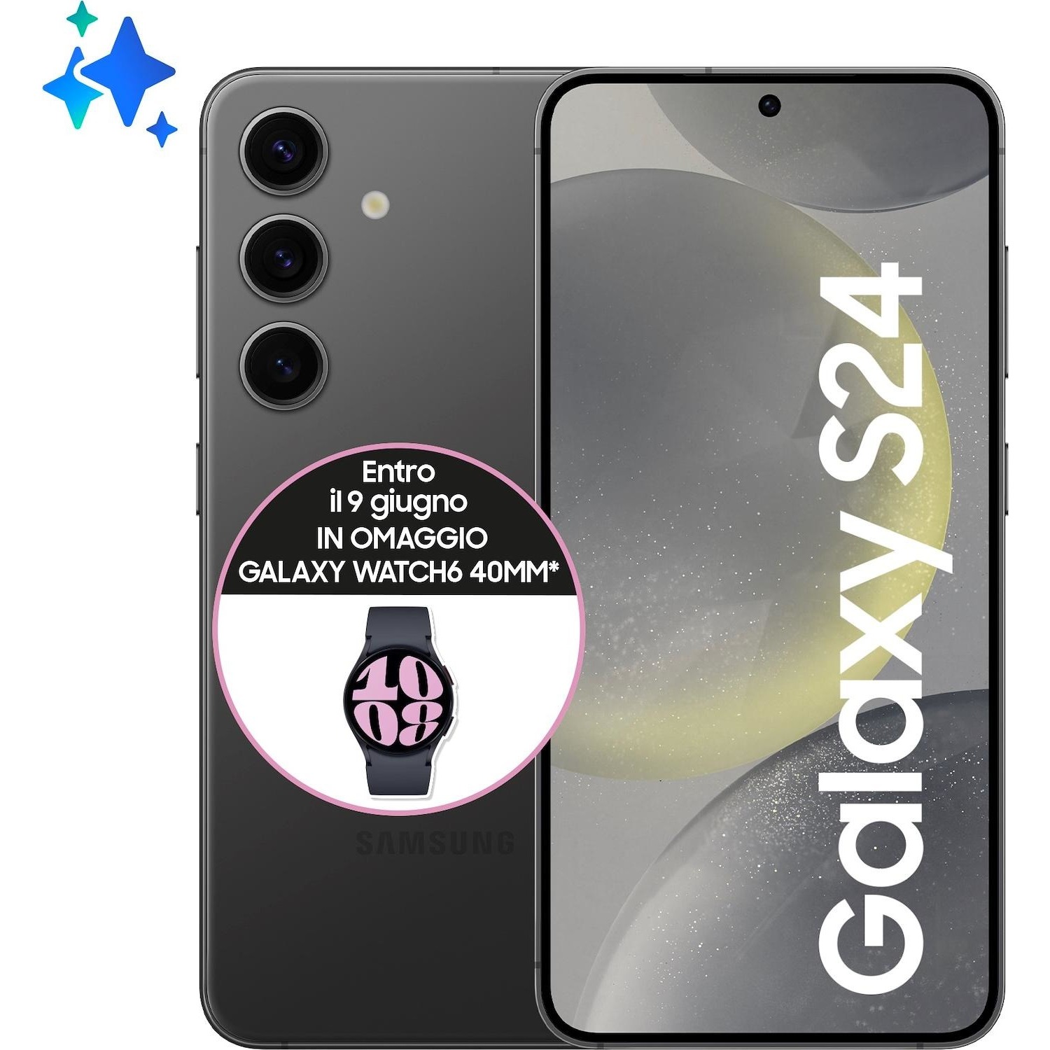 Immagine per Smartphone Samsung Galaxy S24 128GB onyx black    nero da DIMOStore