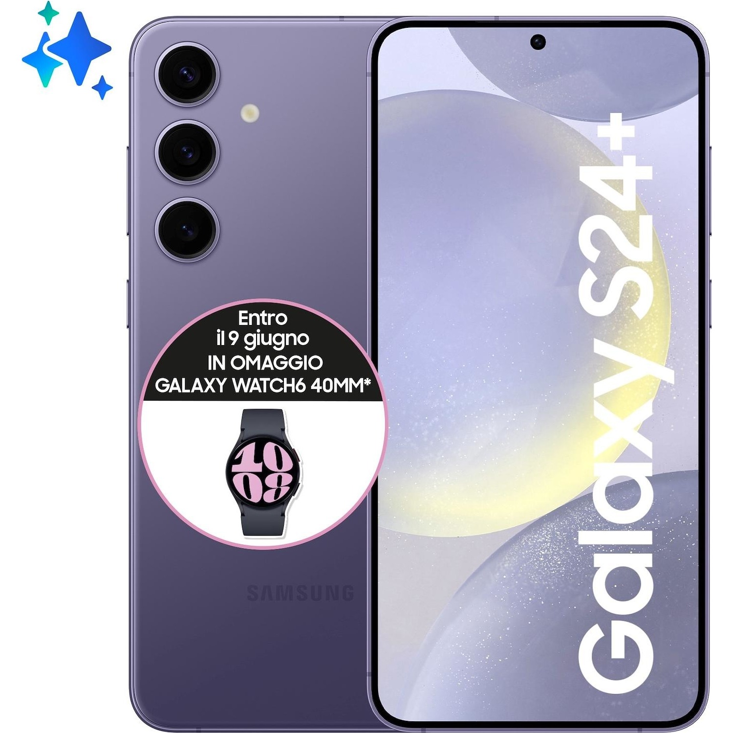 Immagine per Smartphone Samsung Galaxy S24+ 256GB cobalt violet viola da DIMOStore