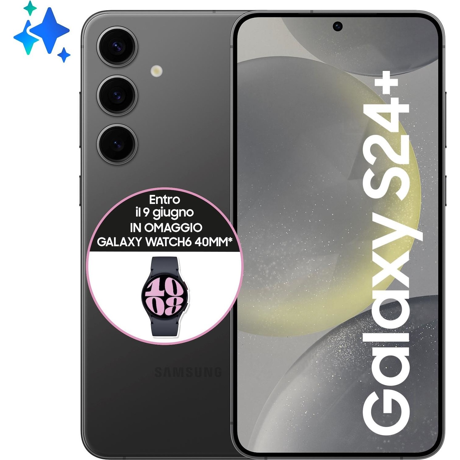 Immagine per Smartphone Samsung Galaxy S24+ 256GB onyx black   nero da DIMOStore