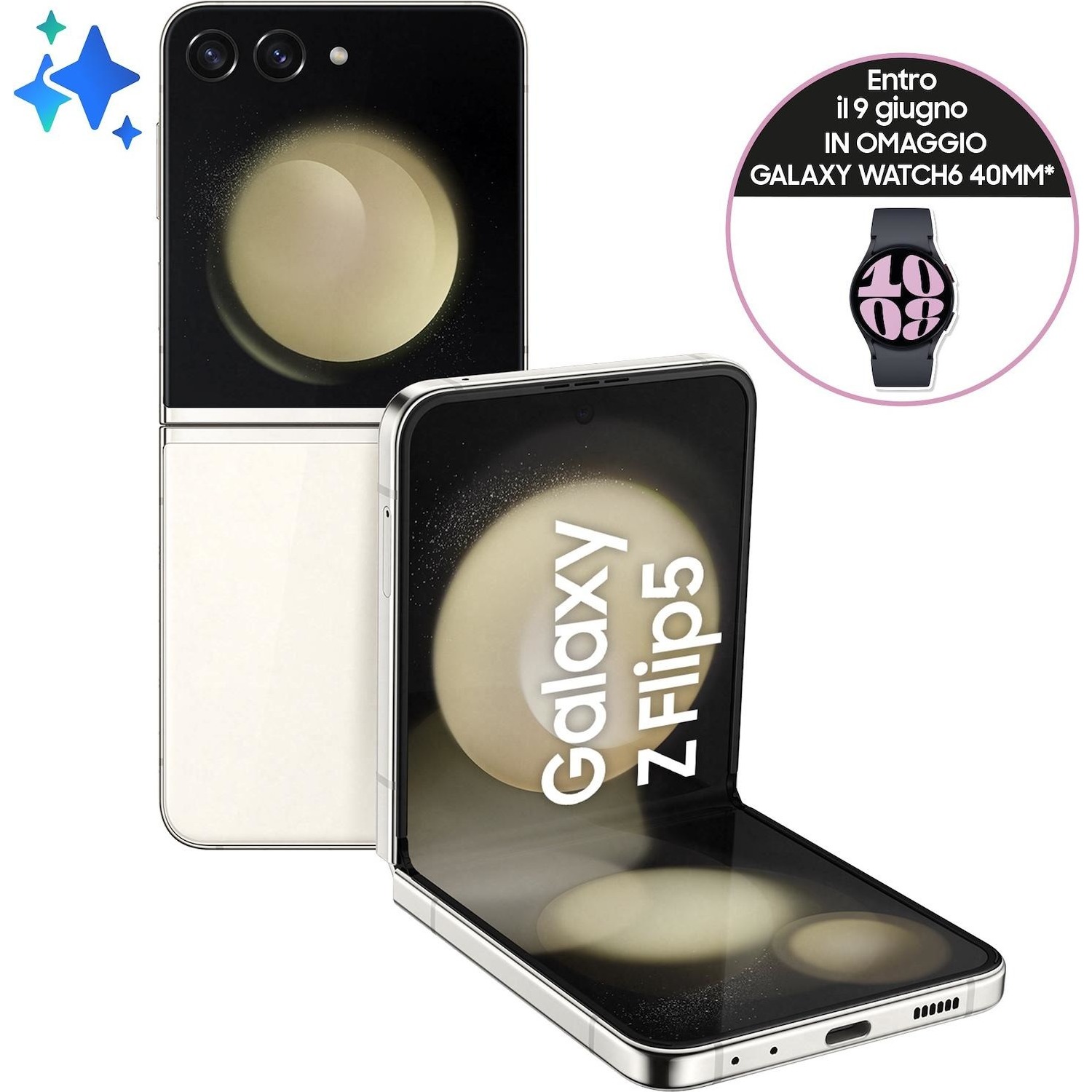 Immagine per Smartphone Samsung Galaxy Z Flip 5 512GB cream crema da DIMOStore
