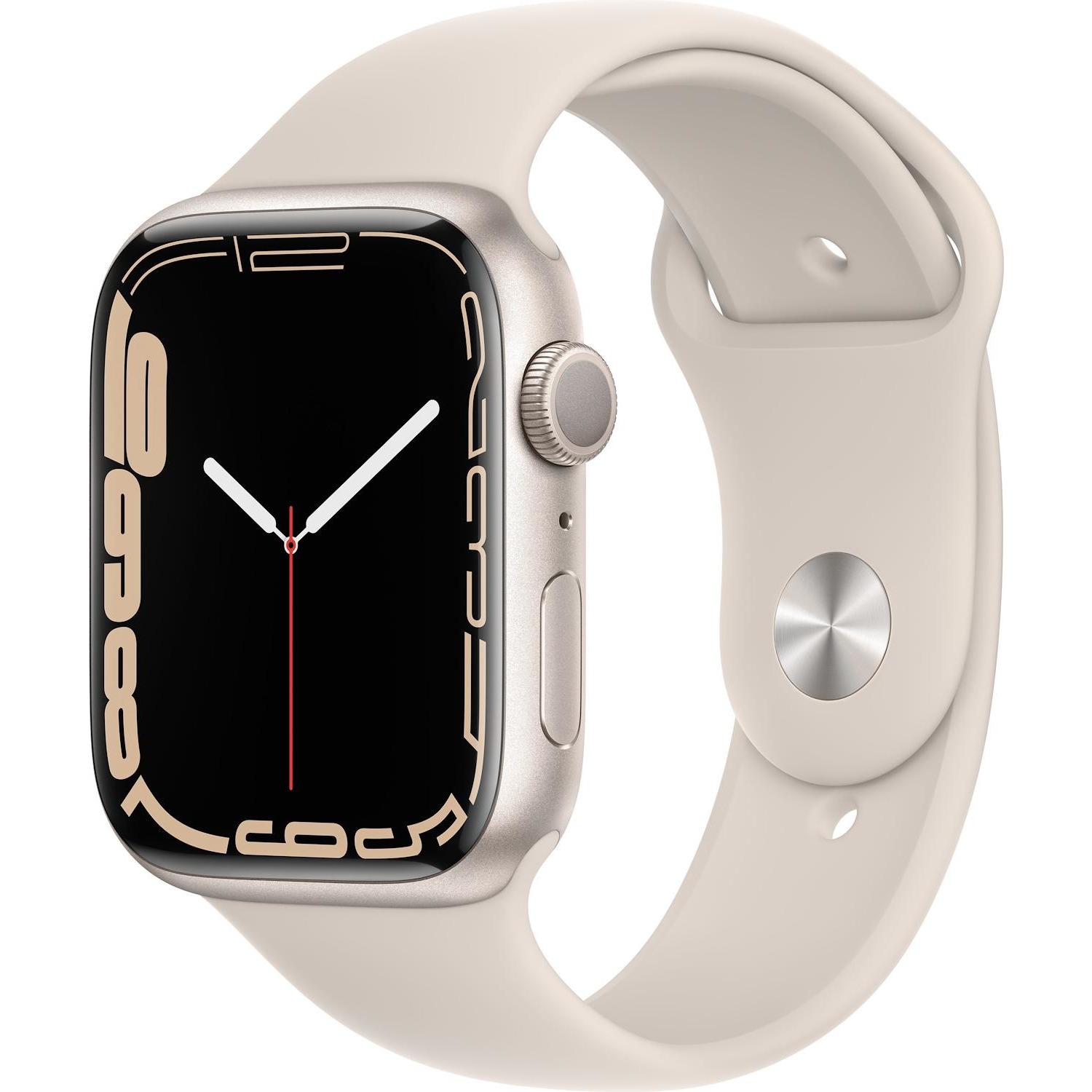 Immagine per Smartwatch Apple Watch Serie 7 GPS cassa 45mm in alluminio silver con cinturino sport bianco da DIMOStore