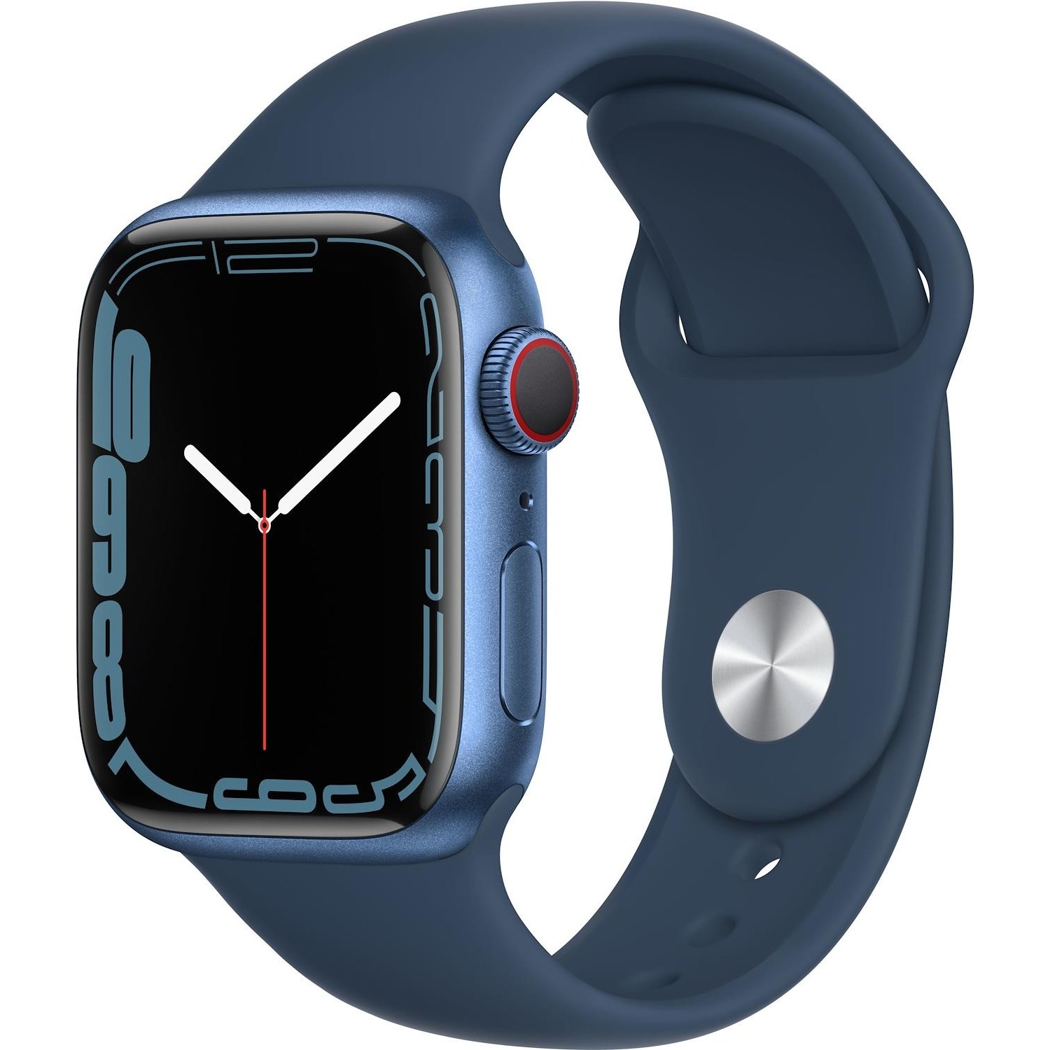 Immagine per Smartwatch Apple Watch Serie 7 GPS+cellular cassa 41mm in alluminio blu con cinturino sport blu da DIMOStore