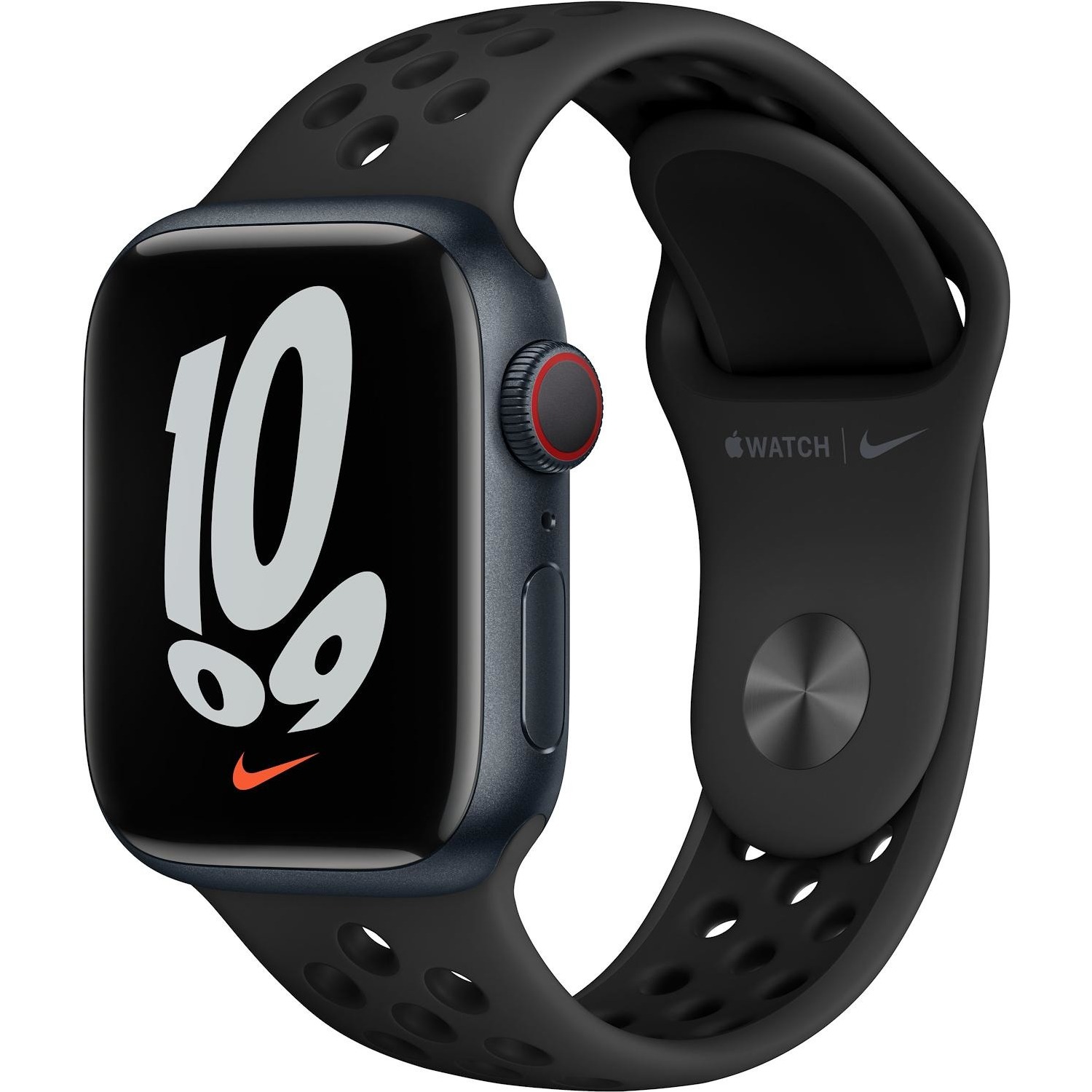 Immagine per Smartwatch Apple Watch Serie 7 GPS+cellular cassa 41mm in alluminio nero con cinturino Nike antracit da DIMOStore