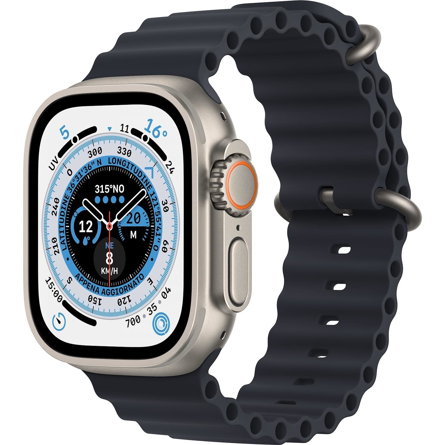 Immagine per Smartwatch Apple Watch Ultra GPS+Cellular cassa 49mm in titanio con cinturino ocean midnight nero da DIMOStore