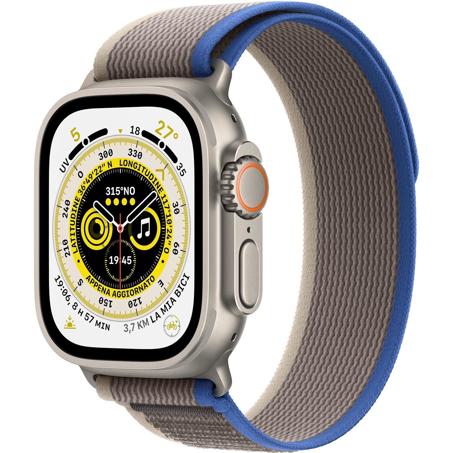 Immagine per Smartwatch Apple Watch Ultra GPS+Cellular cassa 49mm in titanio con cinturino trail loop taglia M/L da DIMOStore