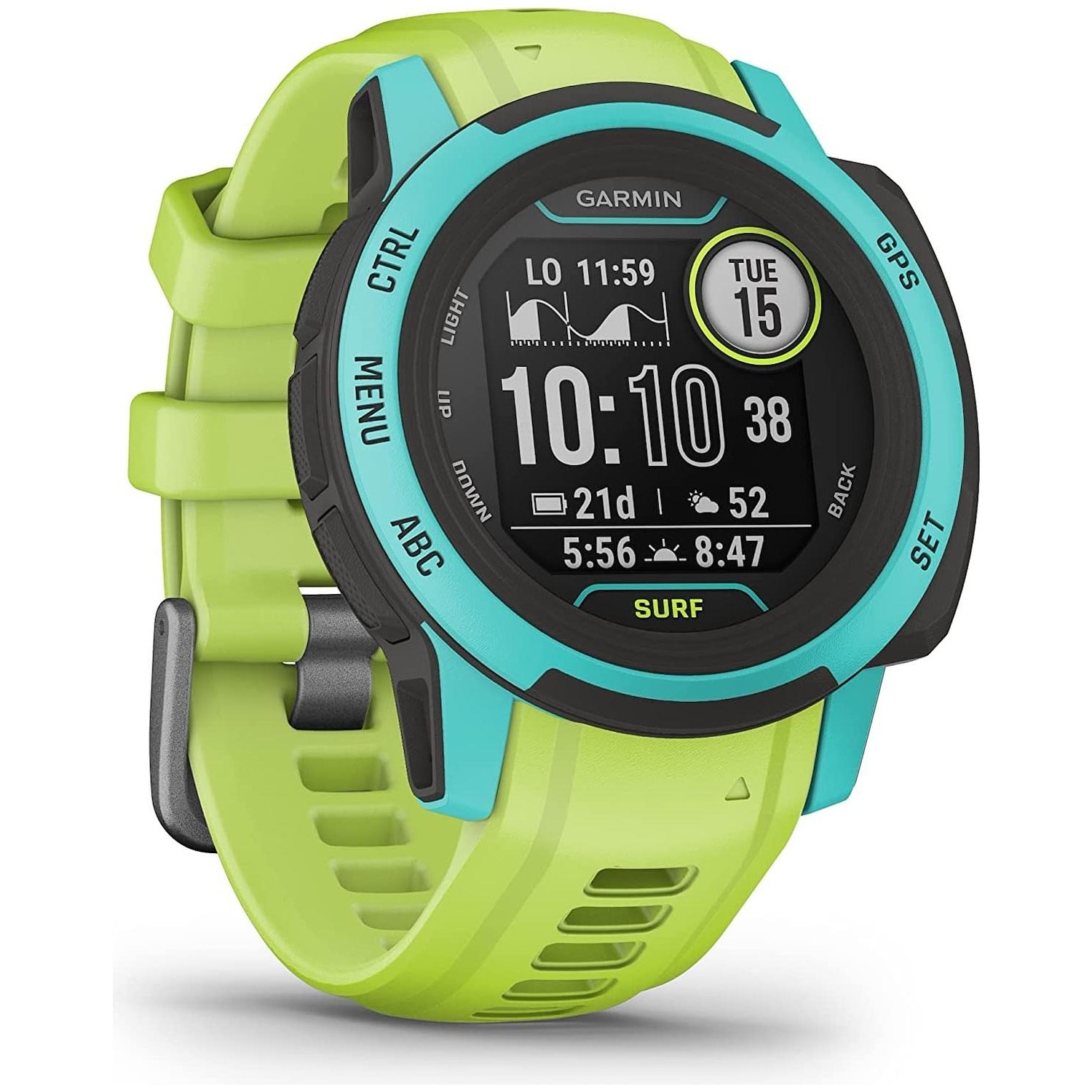 Immagine per Smartwatch Garmin Instinct 2S surf edition waikiki verde lime/azzurro da DIMOStore