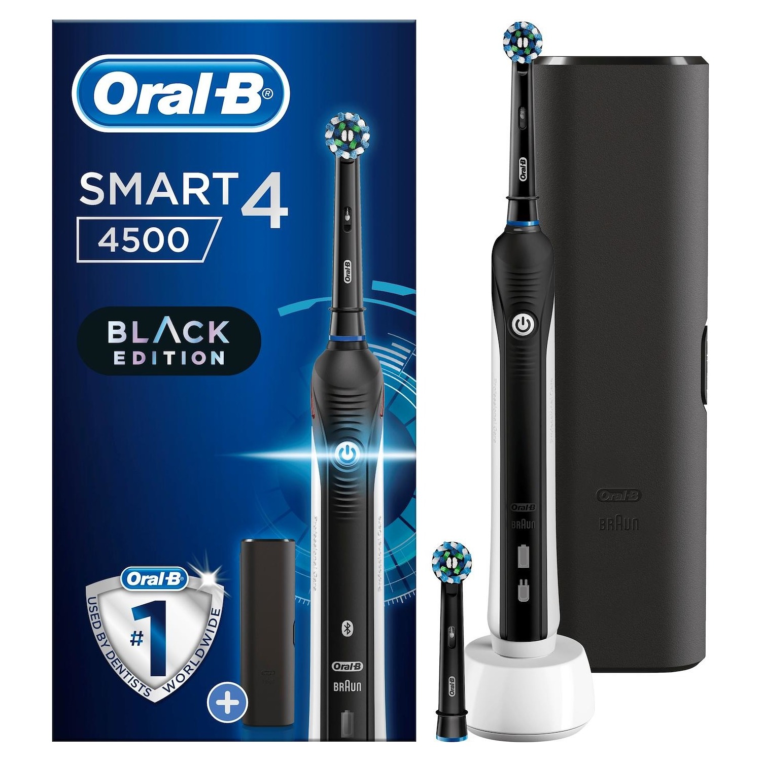 Immagine per Spazzolino elettrico ricaricabile Oral-B braun smart 4 4500 crossaction black nero da DIMOStore