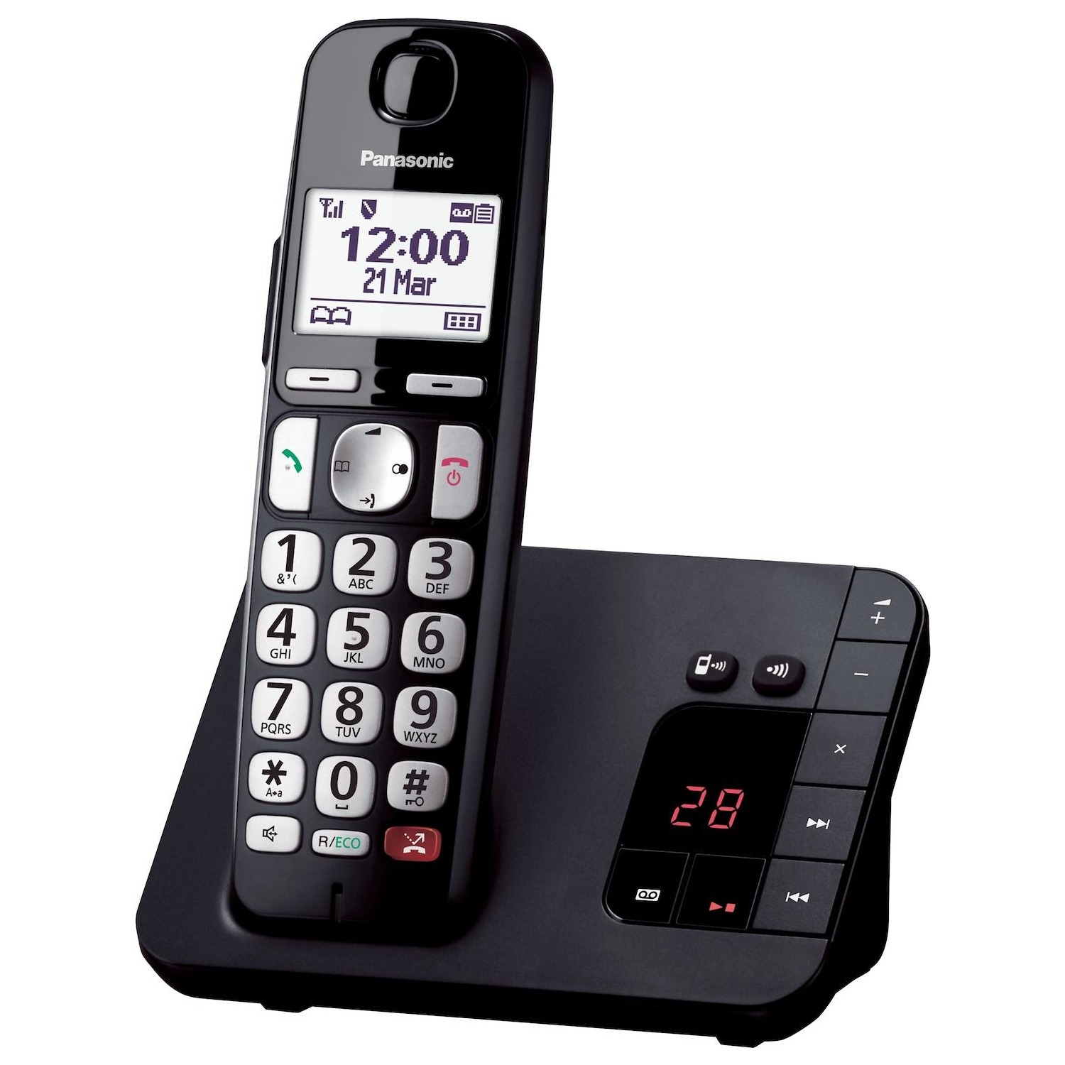 Telefono Cordless Panasonic con segreteria nero - DIMOStore