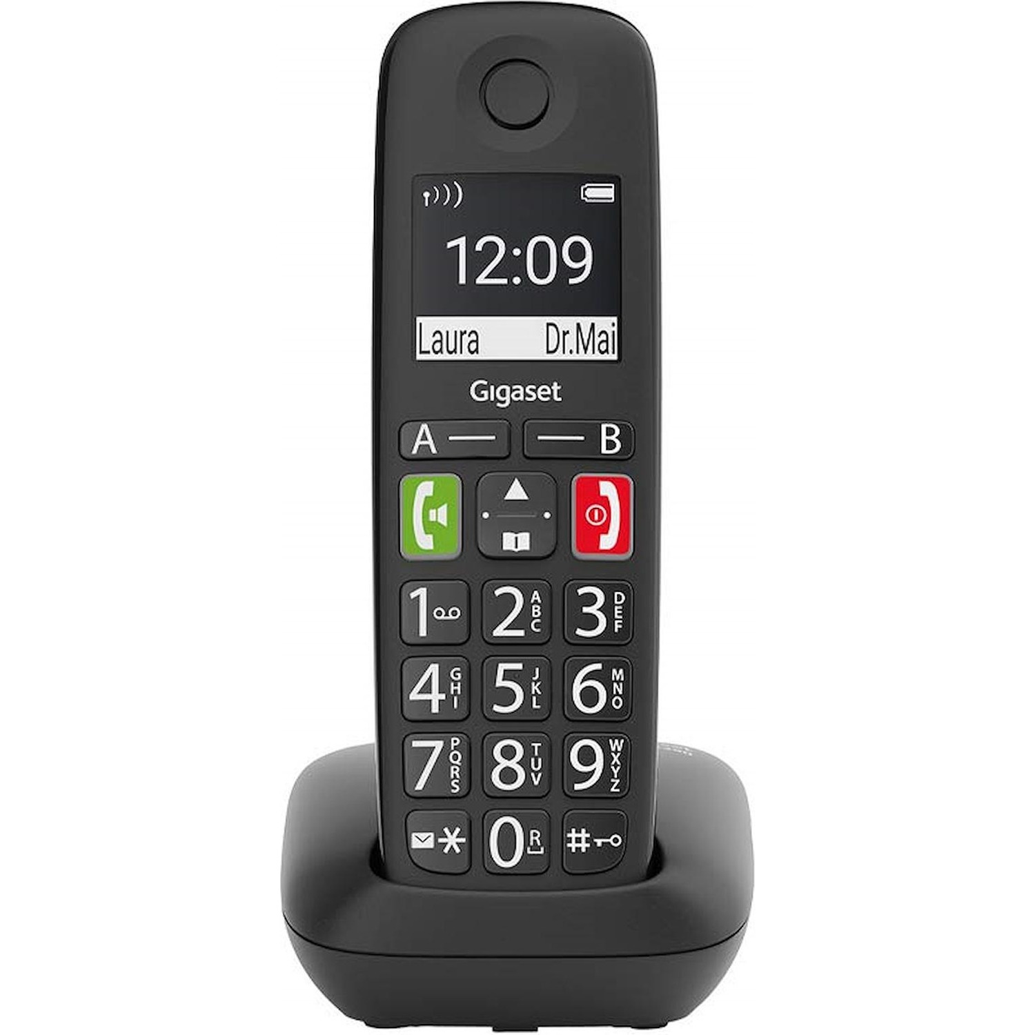 Telefono cordless Siemens E290 ergonomico con tasti grandi black nero -  DIMOStore