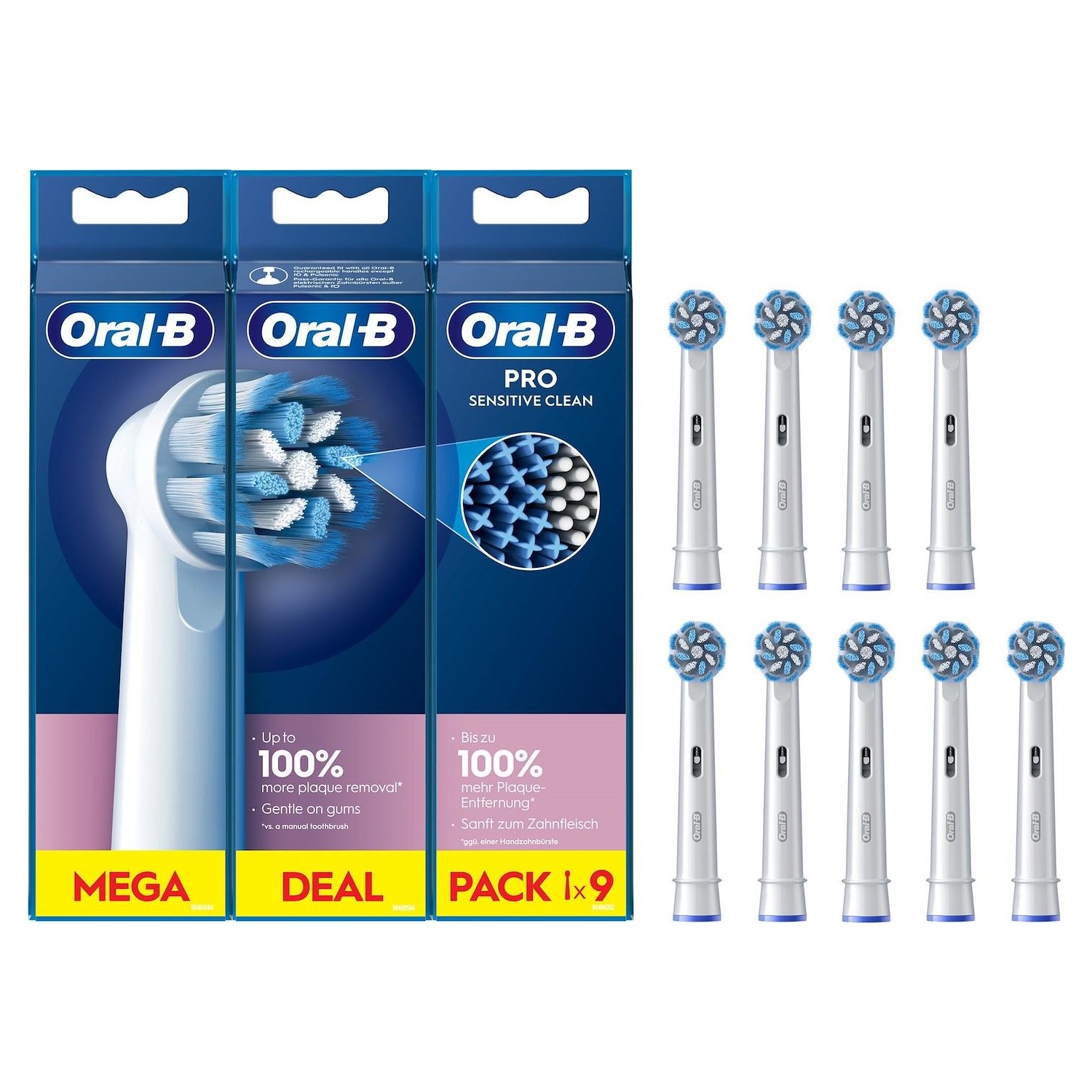 Immagine per Testine di ricambio Braun Oral-B EB60 sensitive confezione 3+3+3 compatibili per spazzolini elettric da DIMOStore
