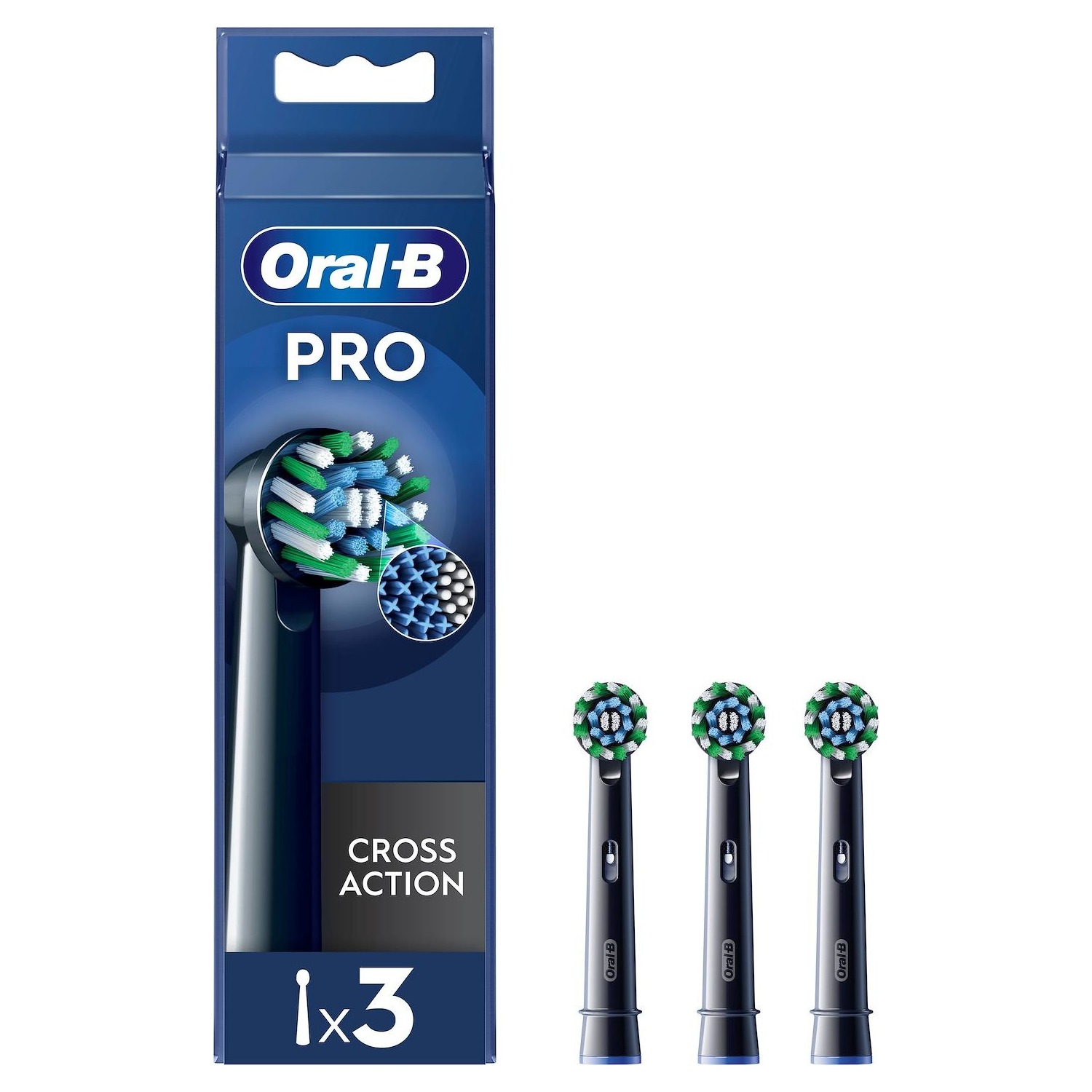 Immagine per Testine di ricambio Oral-B Braun XF Cross Action confezione 3pz black nero da DIMOStore