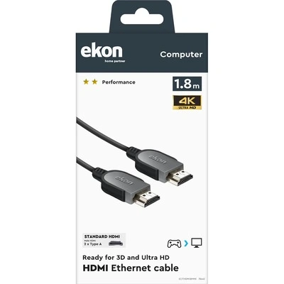 Cavo HDMI v.1.4 Ekon alta velocità lunghezza cavo 1,5 metri, con