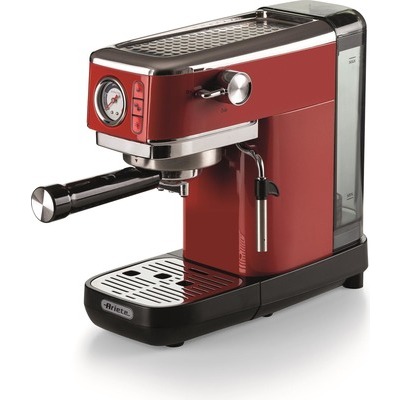 Macchina caffe' espresso Ariete 138113 Metal slim con manometro red rosso -  DIMOStore