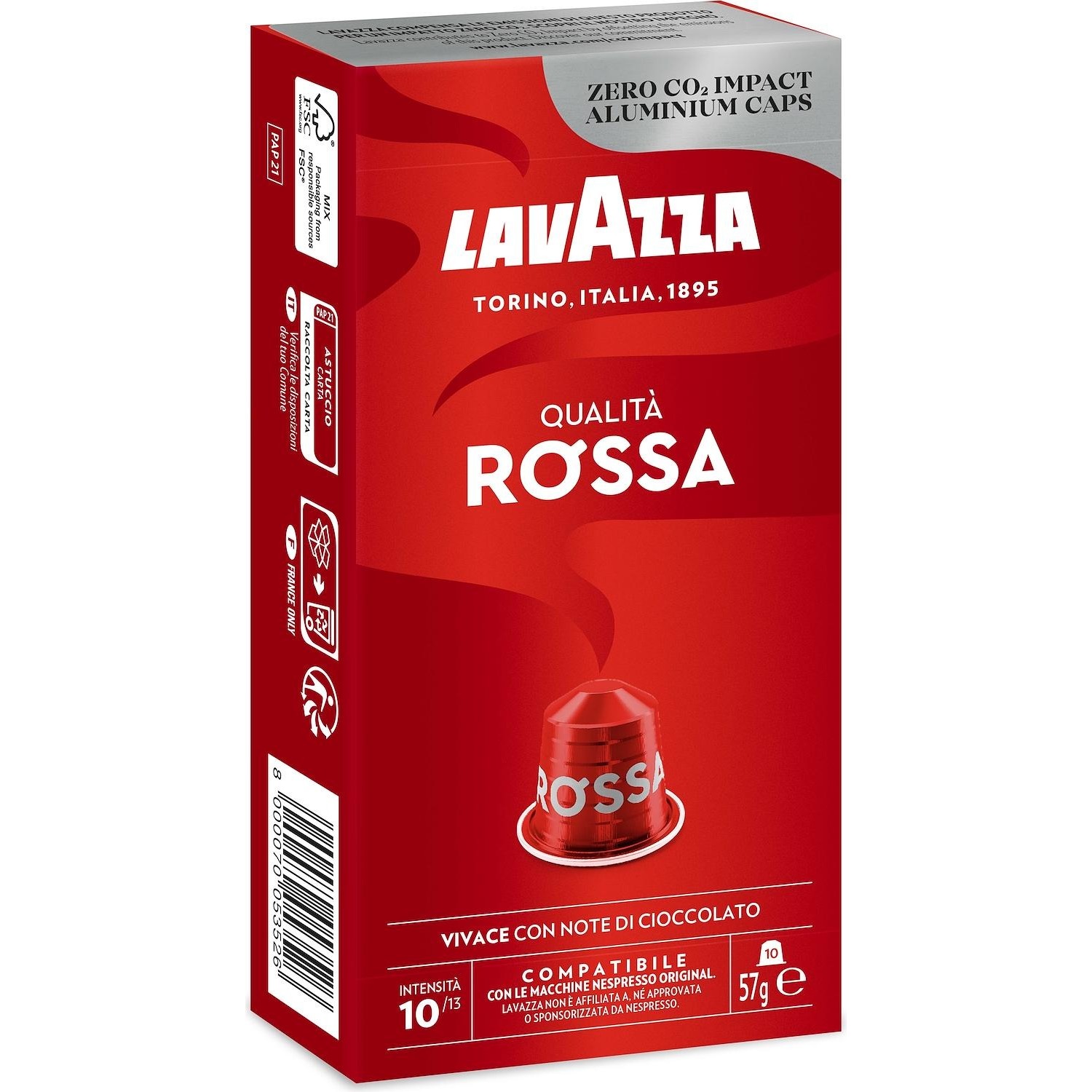 Capsule Caffe' Lavazza Nespresso Qualita' Rossa 10 capsule - DIMOStore
