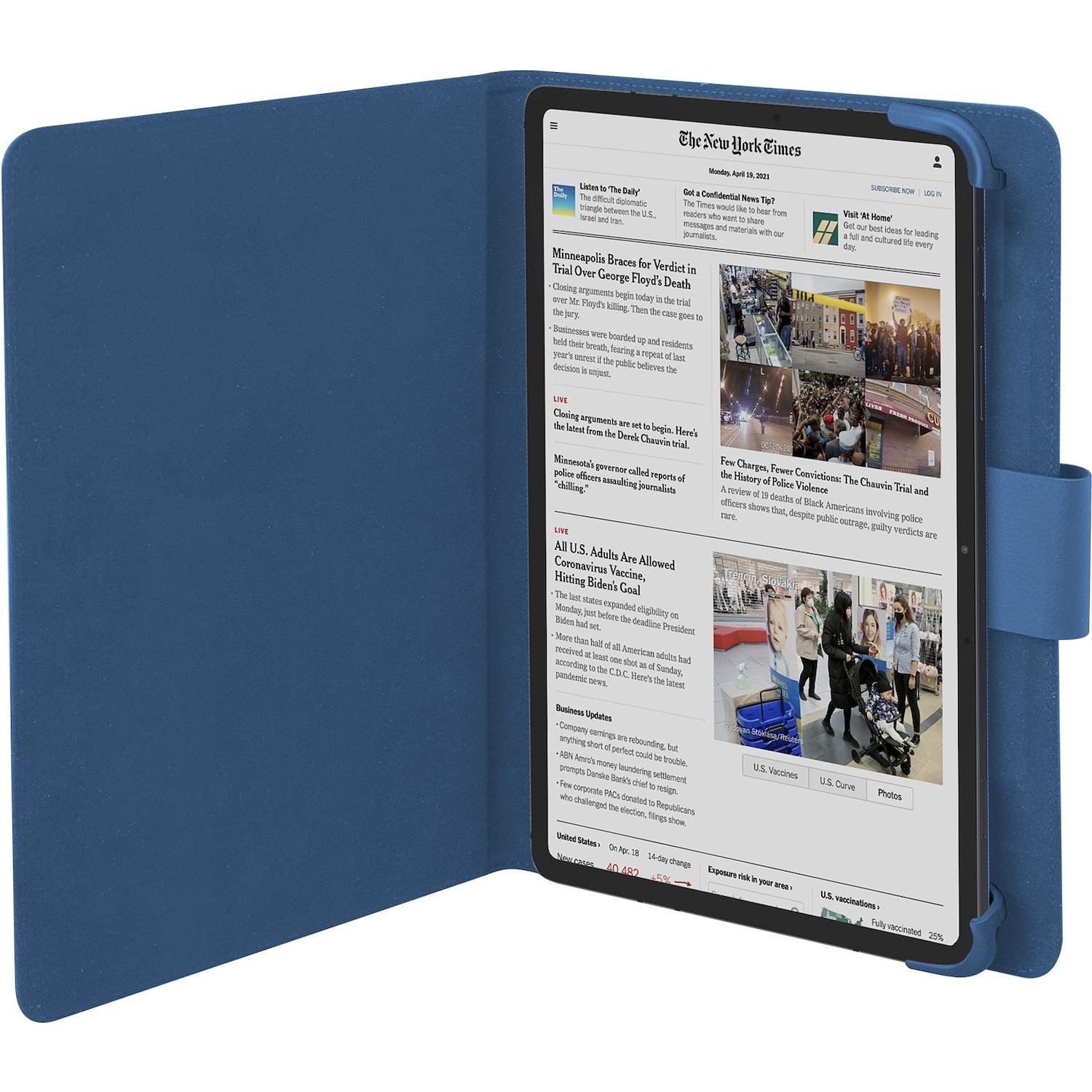 Custodia Universale a libro SBS Pro per Tablet fino a 9-11 blu - DIMOStore