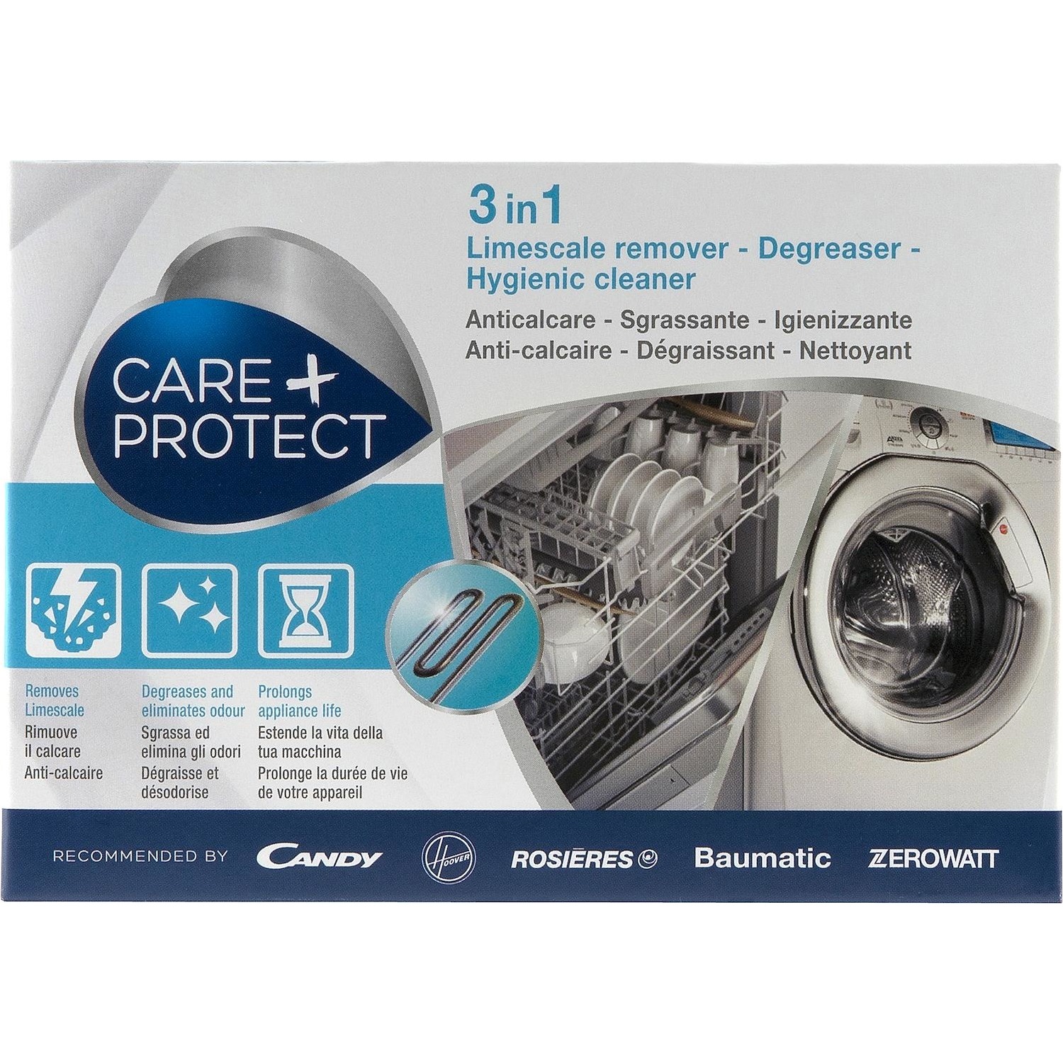 CARE + PROTECT Triple Power Pod anticalcare e sgrassanti per lavatrice/ lavastoviglie - Care + Protect - Italia