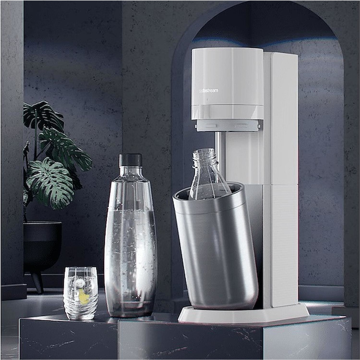 Gasatore acqua Sodastream Duo white bianco con 1 bottiglia in vetro 1LT + 1  bottiglia riutilizzabile - DIMOStore
