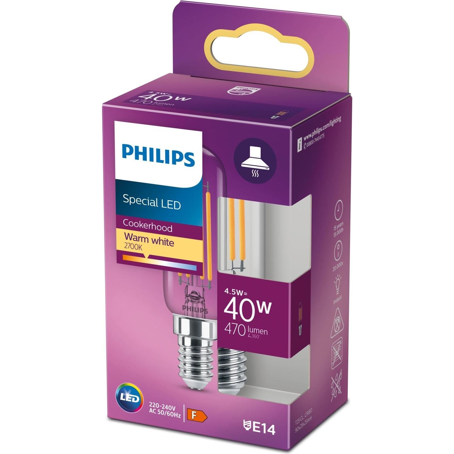 Lampadina tubolare Philips cappe E14 40W - DIMOStore