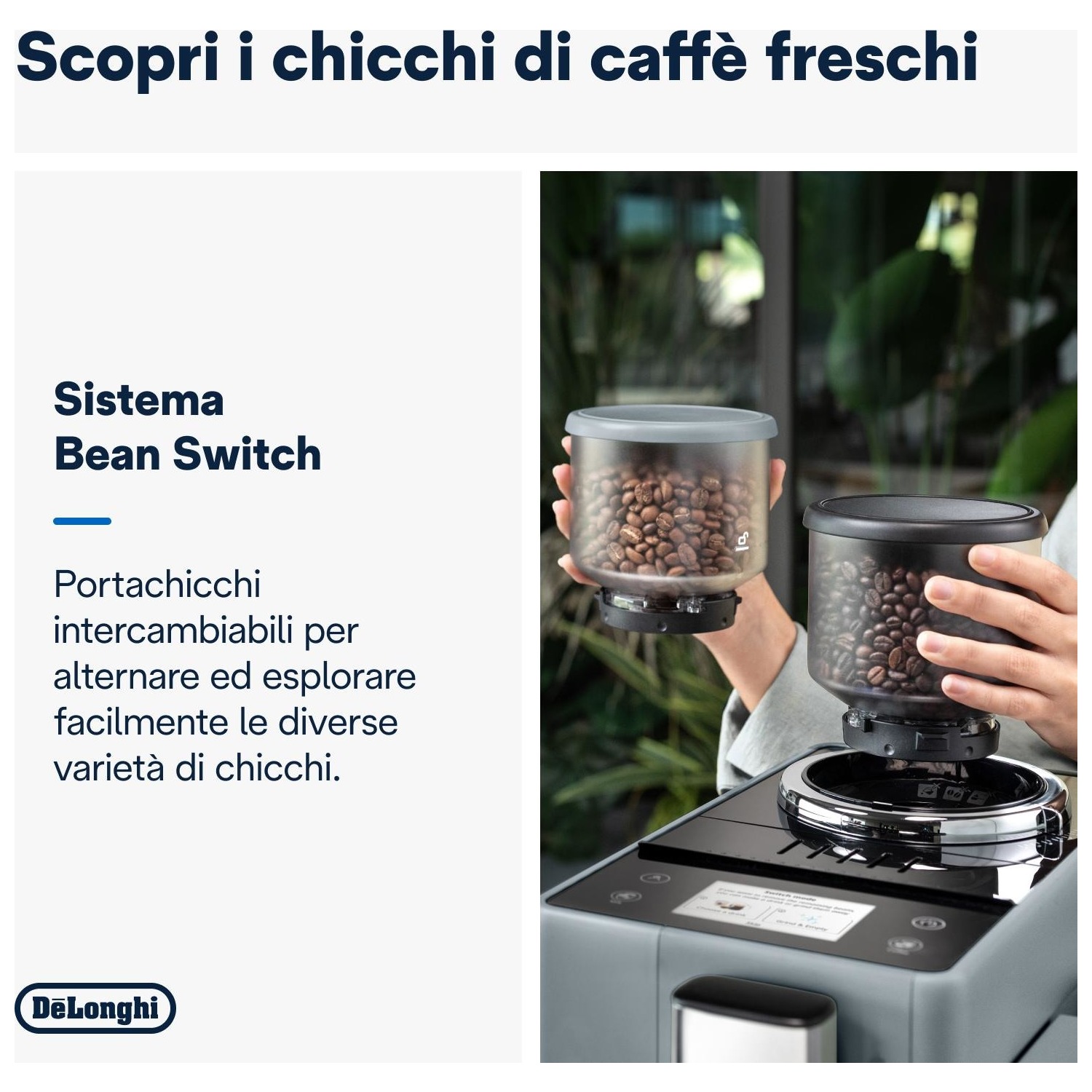 Macchina caffe' automatica De'Longhi Rivelia EXAM440.55.G con  cappuccinatore automatico grey grigio - DIMOStore