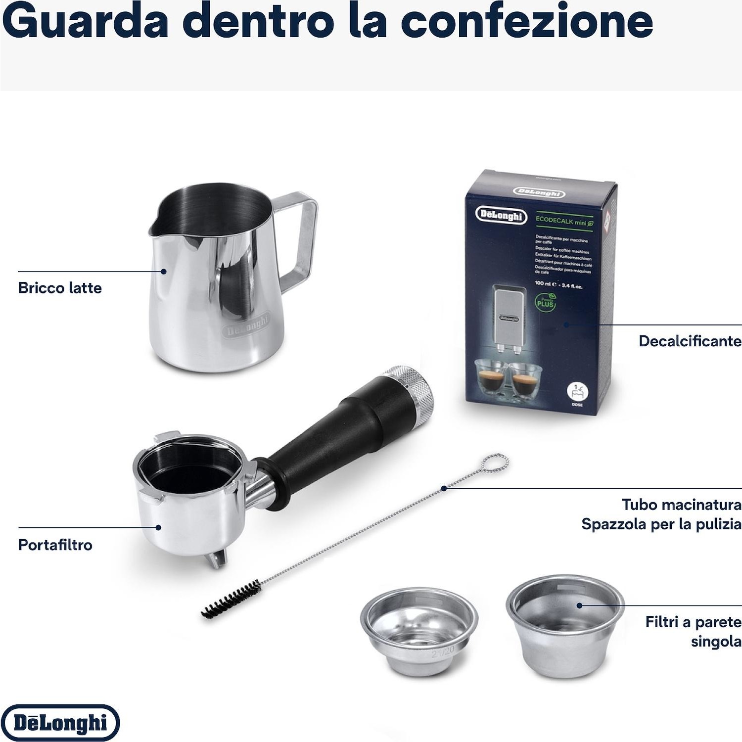 Macchina caffe' manuale De'Longhi Specialista EC9355.M Prestigio con macina  caffe' integrato - DIMOStore