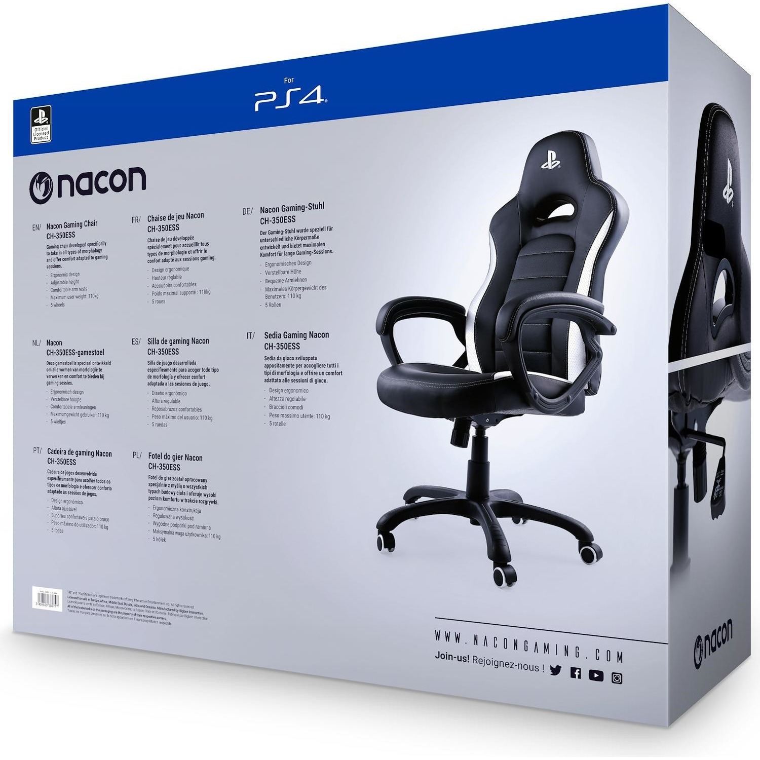 Nacon Poltrona Gaming Ufficiale Sony Playstation - DIMOStore