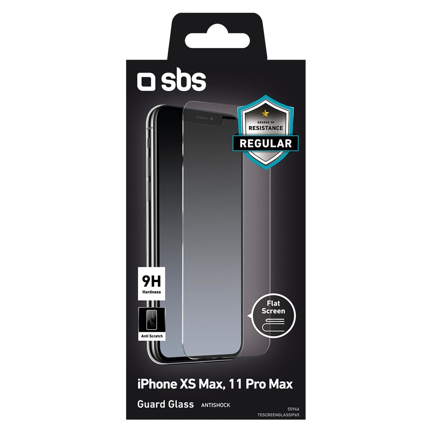 Protector pantalla iPhone 11 Pro Max/XS Max SBS TESCREENGLASSIP65