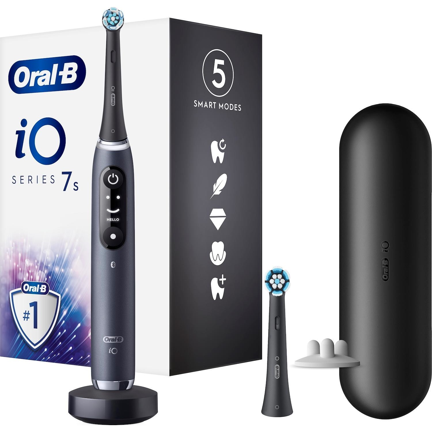 Spazzolino elettrico Braun Oral-B iO7-S black nero - DIMOStore