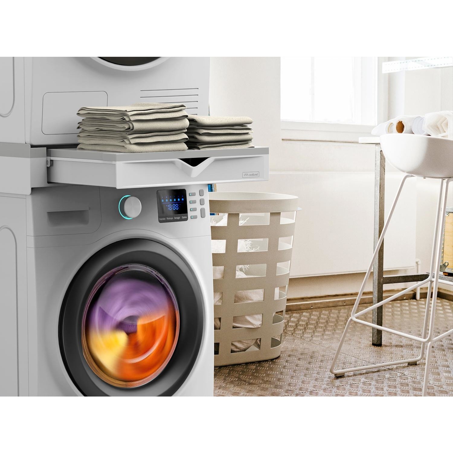 TORRE DUO Meliconi Kit di sovrapposizione universale per lavatrice e  asciugatrice - DIMOStore