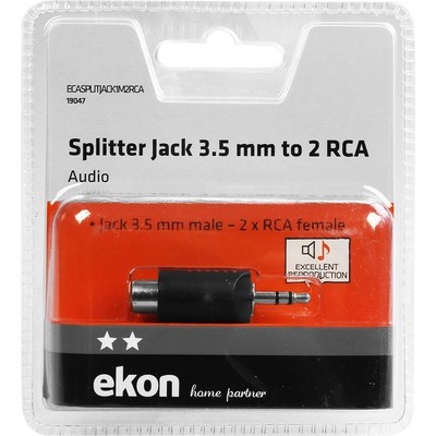Sdoppiatore audio jack 3,5 mm stereo maschio a 2   RCA femmi