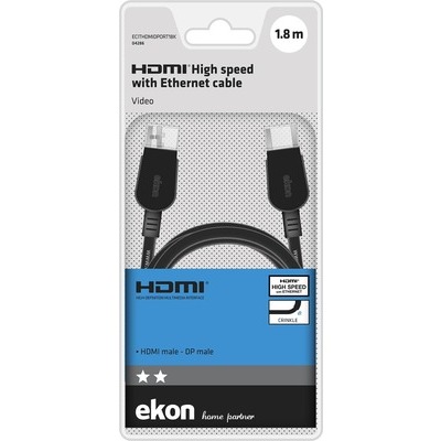 Cavo Ekon HDMI maschio ad alta velocit   DP con eternet nero