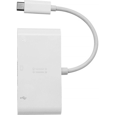 Adattatore da USB a VGA + USB 3.0 + Type C Data per MacBook bianco