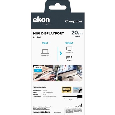 Adattatore mini display port maschio a HDMI femmina Ekon