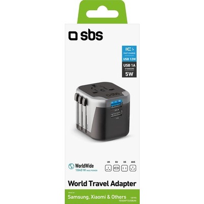 Adattatore universale SBS per prese estere 2 USB