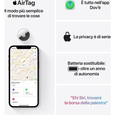 AirTag Apple pacchetto da 4