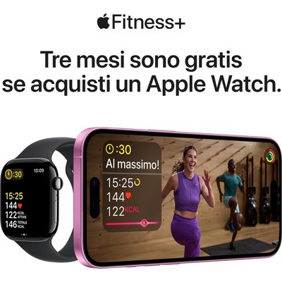 Apple Watch SE GPS 44mm con cassa in Alluminio argento e Denim Sport Band - M/L