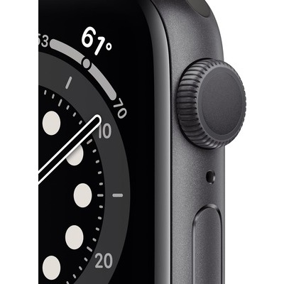 Apple Watch Serie 6 GPS Cassa in Alluminio 40mm space gray con Cinturino Sport nero