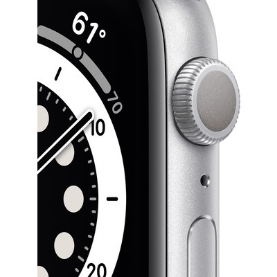 Apple Watch Serie 6 GPS Cassa in Alluminio 44mm silver con Cinturino Sport bianco