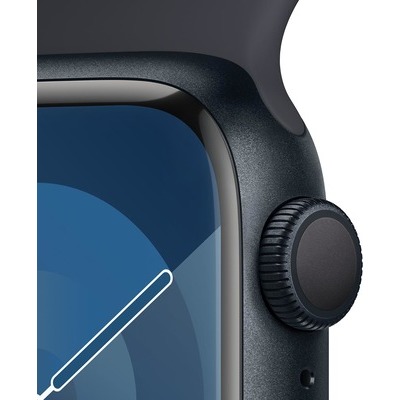 Apple Watch Serie 9 GPS 41mm Alluminio Midnight con cinturino sport Midnight - M/L