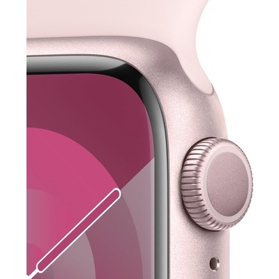 Apple Watch Serie 9 GPS 41mm Alluminio Pink con cinturino Sport Band Light Pink - S/M