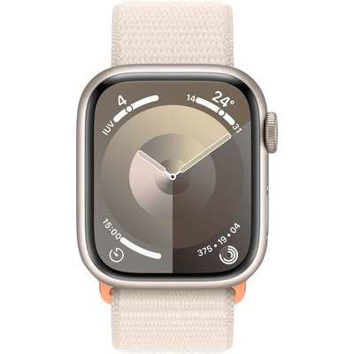Apple Watch Serie 9 GPS 41mm Alluminio Starlight con cinturino starlight Sport Loop