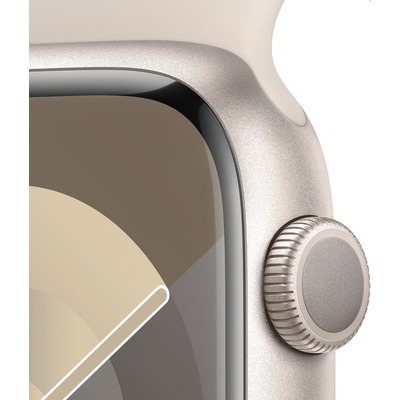 Apple Watch Serie 9 GPS 45mm Alluminio Starlight con cinturino Sport Band Starlight - S/M