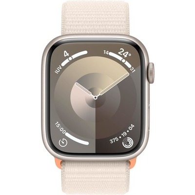 Apple Watch Serie 9 GPS 45mm Alluminio Starlight con cinturino Sport Loop starlight