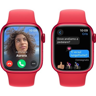 Apple Watch Series 9 GPS 41mm (PRODUCT)RED Alluminio con cinturino Sport Band (PRODUCT)RED - M/L