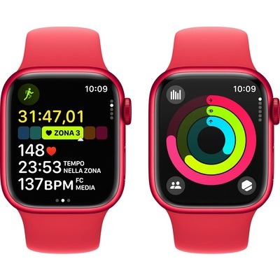 Apple Watch Series 9 GPS 41mm (PRODUCT)RED Alluminio con cinturino Sport Band (PRODUCT)RED - M/L