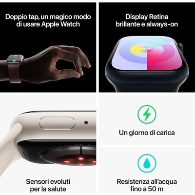 Apple Watch Series 9 GPS + Cellular 45mm (PRODUCT)RED Aluminio con cinturino Sport Band (PRODUCT)RED - S/M
