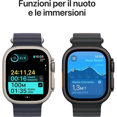 Apple Watch Ultra 2 GPS + Cellular 49mm con cassa Titanio nero e Black Trail Loop - S/M